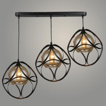 Подвес N3969/3HT BK черный 3х40W E27 d780 h800, 24